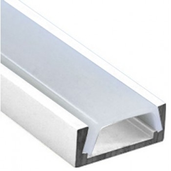 Профіль алюмінієвий (білий) LEBRON L-SP світлодіодний накладний, матова лінза (комплект ) 2 м
