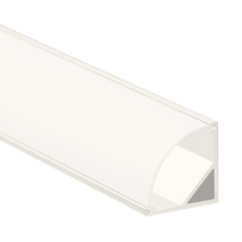 Профіль алюмінієвий LEBRON L-SP світлодіодний кутовий, матова лінза (комплект ) 1 м