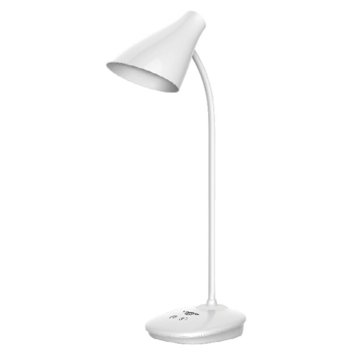 LED лампа настільна LEBRON L-TL-L-48, 4W, 4100K, Li-ion 1200mAh, біла, USB