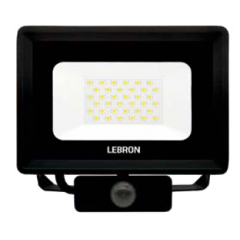 LED прожектор LEBRON LF-10S, 10W, 6500K, 800Lm, 230V, д.руху ІР65