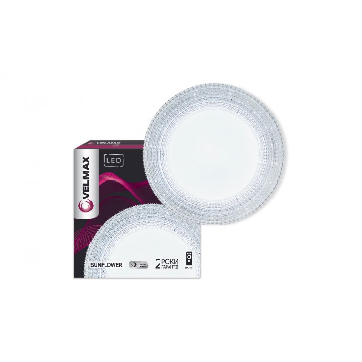 LED світильник VELMAX V-CL-SUNFLOWER, max 70W, 2700K-6500K, пульт ДК, 230V