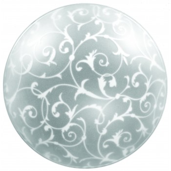 Світильник, скло-метал, Е27, 60W, 250х90мм, IP20, білий, круглий, 37907