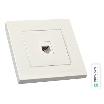 Розетка 1гн телефонна, RITA, Mutlusan, білий, (2220 125 0101)