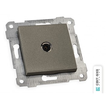 Механізм розетки телевізійної, TV, кінцева RITA, Mutlusan,  "графіт", (2200 171 0195).