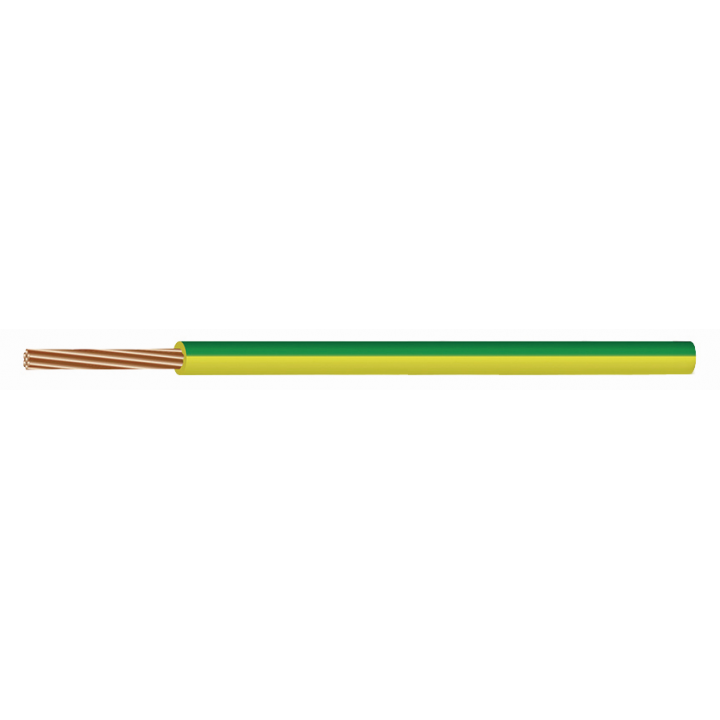 Провід установчий ПВ-3 1х4 (1м), "СВІТ-БУД електро", жовто-зелений