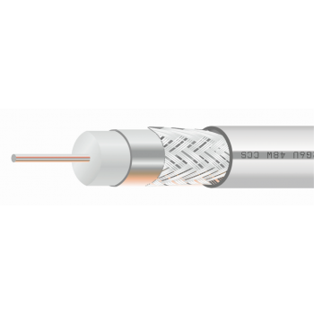 Кабель MARSO коаксіальний TV RG6U, CCS, 32W, 75 Ом, білий