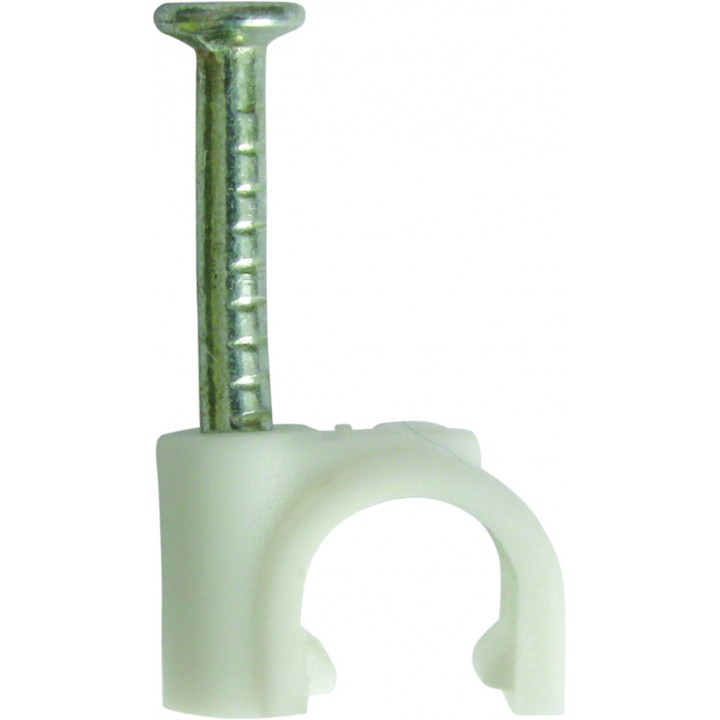 Скоби 7мм круглі, білі, (100шт).