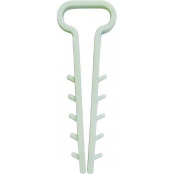 Кріплення "ялинка" 1,0 (8х5мм) плоскі, білі,(100шт)