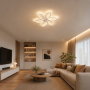 LED світильник VELMAX V-CL-LILY-6Wh, max 76W, 3000K-6500K, пульт, блок живлення, білий, 230V