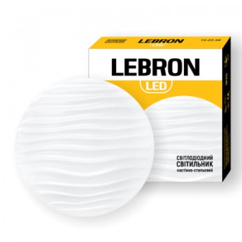 LED св-к LEBRON L-CL-WAVE, 24W, 4100K, 1680Lm, O340mm