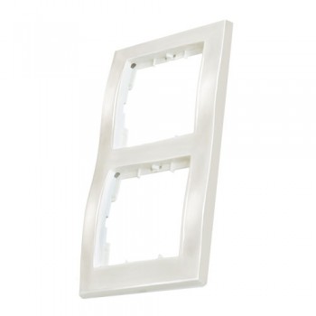 Рамка вертикальна двомісна CANDELA, Mutlusan, білий (2125 800 2201)