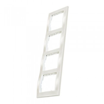 Рамка горизонтальна чотиримісна CANDELA, Mutlusan, білий, (2125 800 1401)