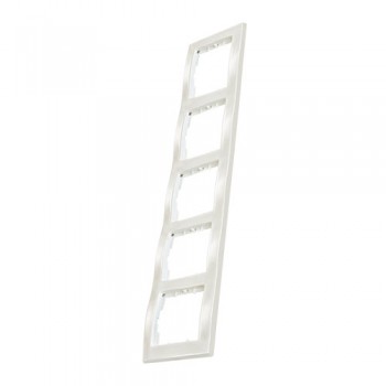 Рамка вертикальна п'ятимісна CANDELA, Mutlusan, білий (2125 800 2501)