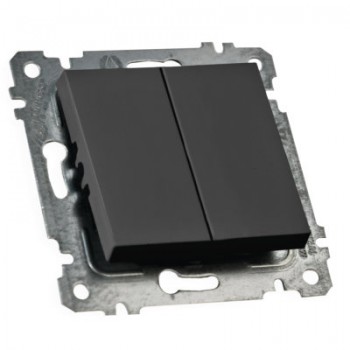 Механізм вимикача 2 кл, 10А, гв.мех., RITA, Mutlusan, чорний, (2200 402 0284)