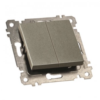 Механізм вимикача 2 кл, 10А, гв.мех., RITA, Mutlusan, "графіт", (2200 402 0295)