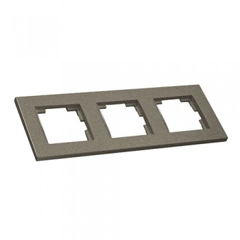 Рамка вертикальна тримісна RITA, Mutlusan, "графіт", (2220 800 2395)