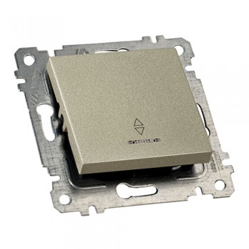 Механізм вимикача 1 кл, прохідний, з світл інд., 10А, RITA, Mutlusan, "титан", (2200 416 0183)