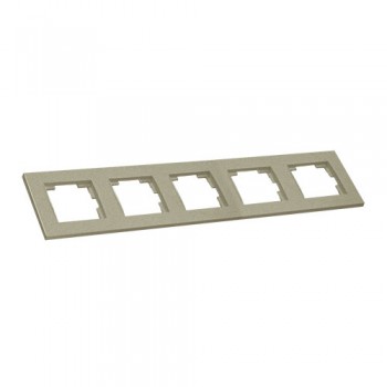Рамка горизонтальна п'ятимісна RITA, Mutlusan,  "титан", (2220 800 1583)