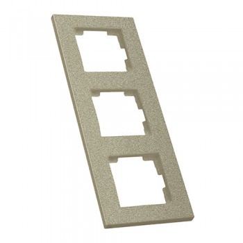 Рамка вертикальна тримісна RITA, Mutlusan, "титан", (2220 800 2383)