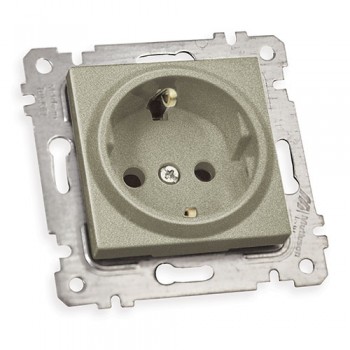 Механізм розетки з/з, 16А, RITA, Mutlusan, "титан", (2200 600 0283)