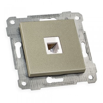 Механізм розетки 1гн телефонної, RITA, Mutlusan, "титан", (2200 125 0183)