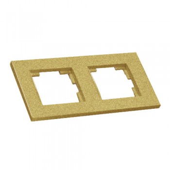 Рамка горизонтальна двомісна RITA, Mutlusan, "золото", (2220 800 1280)