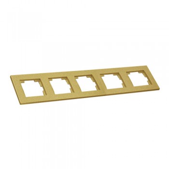 Рамка горизонтальна п'ятимісна RITA, Mutlusan,  "золото", (2220 800 1580)