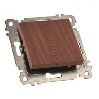 Механізм вимикача 2 кл, 10А, RITA, Mutlusan, "вишня" (2200 402 0156)