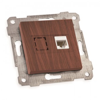 Механізм розетки 1гн комп'ютерної, RITA, Mutlusan, "вишня" (2200 136 0156)