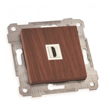 Механізм розетки 1гн HDMI, RITA, Mutlusan, "вишня" (2200 457 0156)