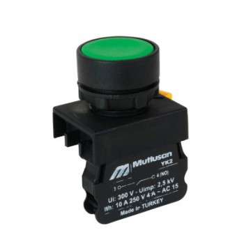 Кнопка "СТАРТ" зелена, 10 А, Mutlusan, (010 104 000004)