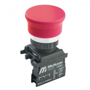 Кнопка-грибок  "СТОП" червона, 10 А, Mutlusan, (010 104 000037)