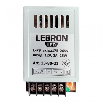 Блок живлення LEBRON L-PS, 12V, 3A, 36W