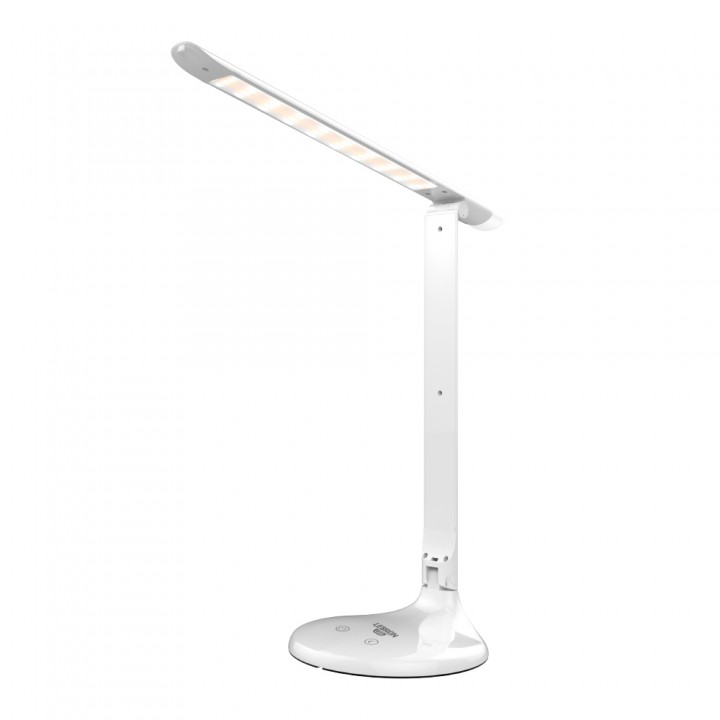 LED лампа настільна LEBRON L-TL-L, 8W, 4100K, 3 рівня по-сті, нічник, біла, з блоком жи-ня
