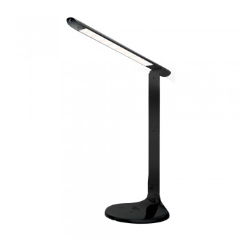 LED лампа настільна LEBRON L-TL-L, 8W, 4100K, 3 рівня по-сті, нічник, чорна, з блоком жи-ня