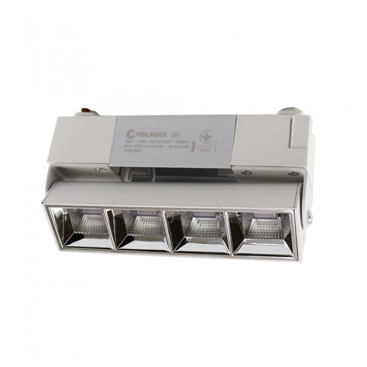 LED світильник VELMAX V-TRL-LA, 10W, 4100K, білий, 230V