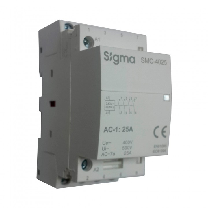 Контактор модульний SIGMA 63А, 4Р, 4NO, 230V (SMC-4063-4NO)