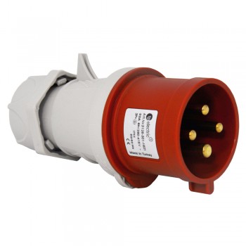 Вилка силова 16А/4 (3Р+РЕ) IP44, TP electric (3122-301-1601)