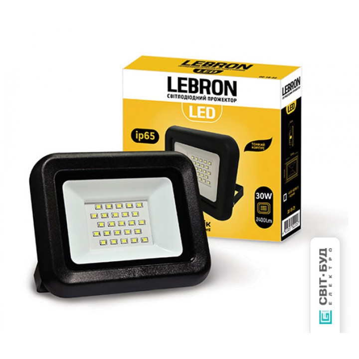 LED прожектор LEBRON L-LF, 30W,  6200K, 2700Lm, 230V