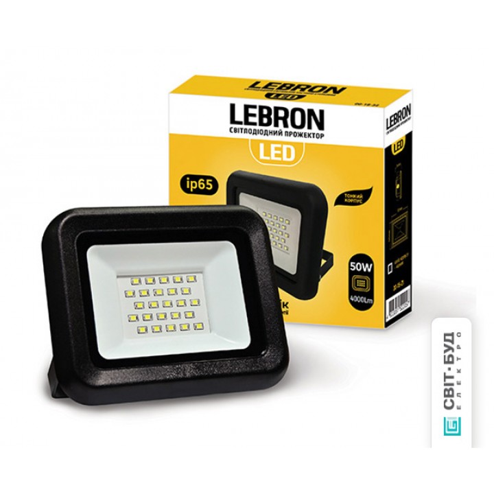 LED прожектор LEBRON L-LF, 50W,  6200K, 4500Lm, 230V