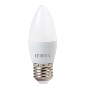 LED лампа LEBRON L-С37, 6W, 220V, Е27, 3000K, 480Lm