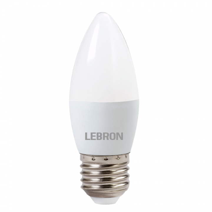 LED лампа LEBRON L-С37, 8W, 220V, Е27, 4100K, 720Lm