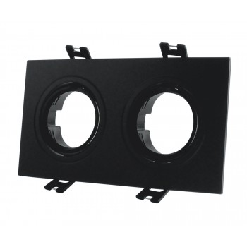 Корпус для світильника LEBRON L-DL-S2-Bl, 2*MR16, вбудований, чорний пластик
