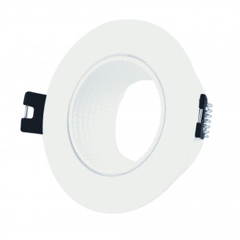 Корпус для світильника LEBRON L-DL-R-Wh, MR16, вбудований поворотний, білий, пластик