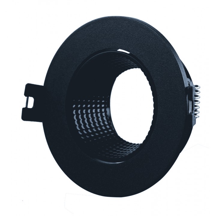 Корпус для світильника LEBRON L-DL-R-Bl, MR16, вбудований поворотний, чорний, пластик