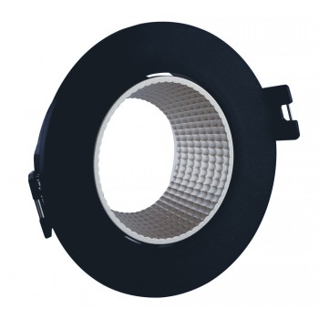 Корпус для світильника LEBRON L-DL-R-BlG, MR16, вбудований поворотний, чорний з золотим, пластик