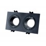 Корпус для світильника LEBRON L-DL-S2-Bl, 2*MR16, вбудований поворотний, чорний пластик