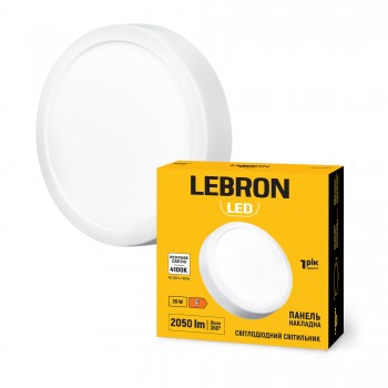 LED світильник LEBRON L-DR-S-2041, 20W, 4100K, накладний, 230V