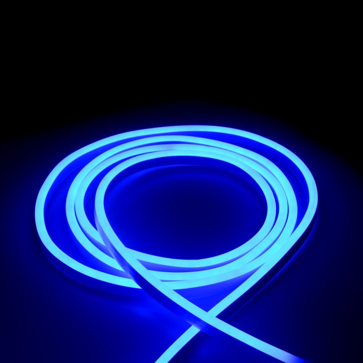 Світлодіодна стрічка NEON light LEBRON L-NS, 8x16мм, SMD 2835, 120LED 7W/m, AC220V, синій, ІР65, (1м