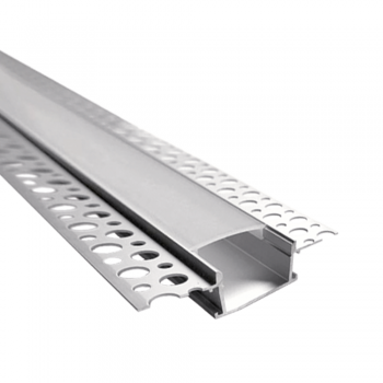 Профіль алюм. під г/к для LED LEBRON L-SPP-B-3 вбудов. прямий, матова лінза, заглушки, кріплення, 3м